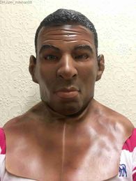 Party Masks Party Masks Realistic Black Man Male Model Latex Disguise Boxer Ali Full Overhead Costume Accessory 230225 Z230630