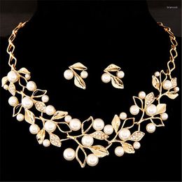 Necklace Earrings Set 2023 Bohemian Women Fashion Pearl Necklaces & For Wedding Pendant Chains