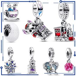 925 Sterling Silver Charm Park Needle Jewellery Is Suitable for Primitive DIY Pandora Bracelet Women's Jewellery Fashion Accessories Free Delivery