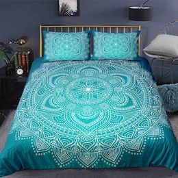 Bedding sets Bohemian 23pcs Boho Mandala Bedding Set Twin Queen King Size Comforter Duvet Quilt Cover and Pillowcase Soft Bedclothes 230629