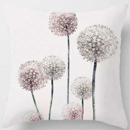 Cushion/Decorative dandelion print square cover Car sofa Seat cushion cover Room aesthetic Bedroom Home decor embrace