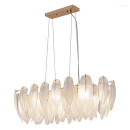 Chandeliers Living Room Personality Feather Glass Chandelier Modern Dinning Lamp Artist Home Decoration Creative Design