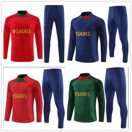 football tracksuits PortugaL 2023 2024 mens and kids soccer tracksuit jerseys training jacket chandal futbol survetement foot maillot
