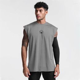 Men's Tank Tops Gym Wide Shoulders Summer Breathable Absorb Sweat Sleeveless Quickdry Shirt Men Casual Fitness Muscle Loose Singlets