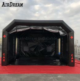 6m-9m Portable Mobile workshop air sealed inflatable car spray booth paint tent and garage for sale