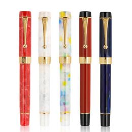 Fountain Pens Jinhao 100 Centennial Resin Gold Clip Pen F 05mm M Nib Writing business office students gifts pens 230630