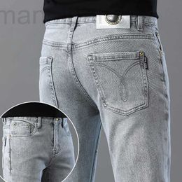 Men's Jeans designer 2023 high-end jeans men's slim Slim-fit pants fashion brand versatile trousers thin spring summer light Grey TDCS