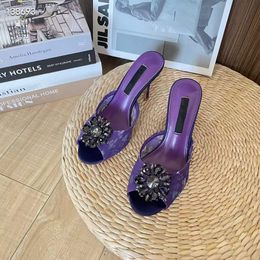 Fashion Women Sandals Senior Flowers Lace Pumps Italy Popular Peep Toe Sunflower Laces Embellished Simples Design Casual Wedding Party Sandal High Heels Box EU 34-43