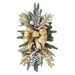 Decorative Flowers Year Xmas Decorations Holiday Wall Hanging Garland Ornament Christmas Wreaths Decoration For Front Door
