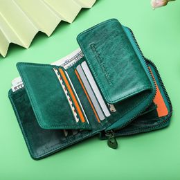 Contact's Genuine Leather Wallet Women Clutch Bag Luxury Brand Female Coin Purse Small RFID Blocking Card Holder Wallets Mini