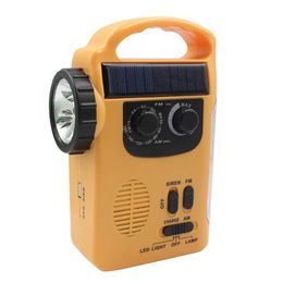Radio Botiqued339 Solar Torch Radio Multifunctional Emergency Alarm Sound Cell Phone Charging Am Fm Hand Crank Generator Radio
