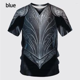 Men's T Shirts 2023 Mediaeval Armour 3D Print Shirt Casual Funny Round Neck Short-sleeved T-shirt Quick-drying Graphic Tees