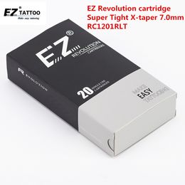 Tattoo Needles EZ Tattoo Needles Revolution Cartridge Round Liner #12 0.35mm Super Tight X -Taper 7mm for Cartridge Machine and grips 20pcs/lot 230630