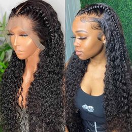 Water Wave Lace Front Wig Human Hair Wigs For Black Women Brazilian Hair 26Inch HD Loose Deep Wave Frontal Wig