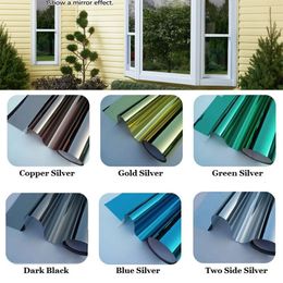 Window Film Length 2/3/5 Meter Mirror Window Film Insulation Solar Stickers UV Reflective One Way Window Tint Privacy Decoration For Glass 230629