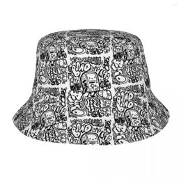 Berets BMO GRAFFITI Bucket Hats Panama Hat Children Bob Outdoor Cool Fisherman For Summer Fishing Unisex Caps