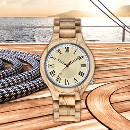 Wristwatches Young Men Wooden Watches Boyfriend Casual Quartz Wristwatch Male Sports Men's Fashion Wood Watch