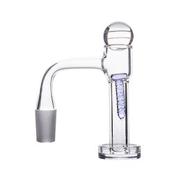 Thick Quartz White Blender Spin Banger Nail with Terp Slurper Bevelled Edge Domeless Nails Seamless Fully Weld US grade weld Glass Water Bongs With Pearls Pill Ball