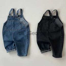 Clothing Sets 2023 New Baby Denim Romper Solid Infant Pocket Overalls Sleeveless Newborn Soft Denim Cute Jumpsuit Boy Girl Toddler Clothes J230630