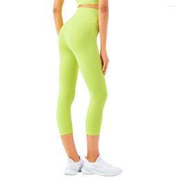 Active Pants NO Front Seam Women's Leggings Naked-feel Yoga High Waisted Tights Squat Proof Running Elastic Fitness Sports GYM Capri