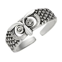 Retro Vintage Owl Zircon Ring Fashion Animal Ring Woman Wedding Jewelry