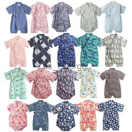 Clothing Sets 024M Kimono Baby Clothes Japanese Style Kids Girls Boy Romper Retro Bathrobe Uniform Clothes Infants Pajamas Floral Costume J230630