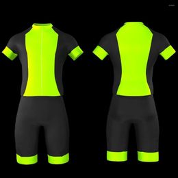 Racing Sets 2023 Pro Road MTB Short Set Skin Suit Sleeve Jumpsuit Men's Cycling Clothes Race Fit Speed Triathlon Trisuit