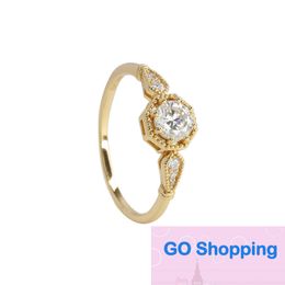 Fashion Trendy Advanced Design Sense Moissanite Ring Simple Temperament Wedding Rings Wedding Gift