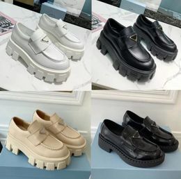 Monolith Plus Plateau-Sportschuhe, Cloudbust-Freizeitschuhe, Designer-Damenschuhe, schokoladenbraune, glänzende Leder-Loafer, schwarze gebürstete Leder-Loafer.