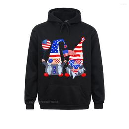 Mens Hoodies 4th Of July Gnomes Shirt Funny American USA Patriotic Hoodie Funky Customized Long Sleeve For Men Clothes Labor Day