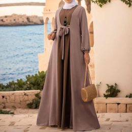 Casual Dresses Women Tunic Dress For Leggings Women's Muslim Long Sleeve Vintage Pullover Abaya Prayer A Line Sundresses