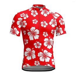 Racing Jackets Cycling Jersey Men Bike Mountain Road MTB Shirt Top Summer Bicycle Riding Clothing Uniform Clothes White Red