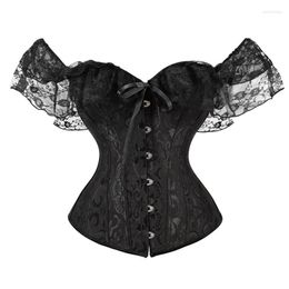 Women's Blouses Retro Corset Tops Gothic Victorian Steampunk Lolita Shirts Sexy Off Shoulder Vintage Renaissance Mediaeval Lace