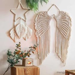 Other Home Decor Angel Wings Woven Tapestry Cotton Hand-woven Hanging Home Decor Children's Kids Room Decor Decor R230630