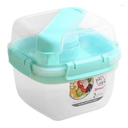 Dinnerware Sets Kitchen Salad Preservation Bowl Reusable Organiser Lunch Boxes Vegetable Refrigerator Use