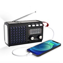 Radio 2021 Newest Emergency Radio Rechargeable Portable Fm Am Sw14 Radio with Bluetooth Speaker Usb Disk or Tf Card Mp3 Music Player