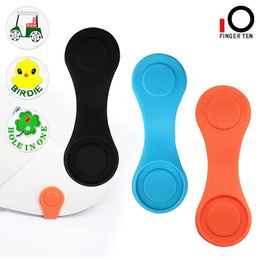 Other Golf Products Silicone Magnetic Hat Clip with Ball Marker Combo Set Strong Magnet Attached to Your Cap Pocket Edge Belt Drop 230629