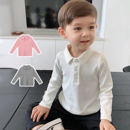 Polos Baby Boys Shirts Polo Kids Clothes Long Sleeve Bottoming Shirt Cotton Tops Children's Costume Spring Autumn Outwear 230628