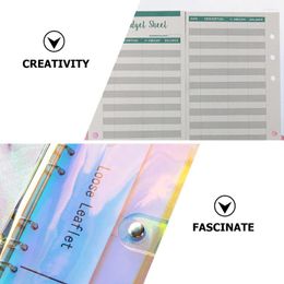 Gift Wrap Budget Book Money Organizer Cash Binder Envelopes Stickers A6 Zipper Books Planner Small Clear