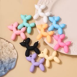 Classic Design Cute Multi Colour Acrylic Dog Charm Pendant for Jewellery Keychain Making