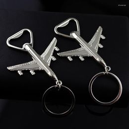 Keychains RE Personalised Air Plane Model Key Chains Bottle Opener Corkscrew Men's Gift Keychain Creativity Beer Wine Ring A930