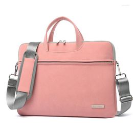 Briefcases Fashion Unisex Men Women's 15 Inch 15.6" Woman Laptop Computer Bag Business Office Leather Briefcase