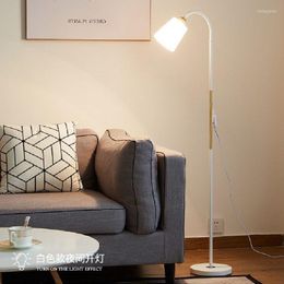 Floor Lamps Nordic Lamp Creative Living Room Bedroom Study Led Simple Modern Dimmable Remote Control Reading