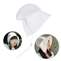 Wide Brim Women Hat Breathable Mesh Cloth Hat Fashion Sunproof Hat for Teenagers Girl Female Fisherman Hat Beach Cap DXAA