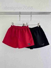 Women's Shorts designer 23 Spring/Summer Fashion Letter Triangle Red Nylon Elastic Waist Straight Leg Wide Casual L5Z4