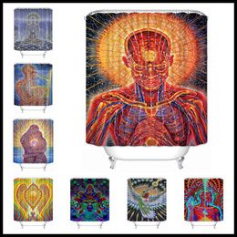 Number Musife Custom High Quality 3d Print Alex Grey Shower Curtain Waterproof Bathroom Polyester Fabric Bathroom Curtain