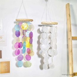 Other Home Decor Scaliop Shell Wind Chime Room Decoration Nordic Hanging Wind Chime Pendant Home Living Room Balcony Office Room Decor Gifts R230630