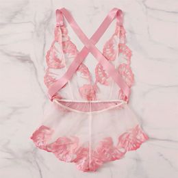 Sexy Lingerie Bra Set New Women's Sexy Lace Ribbon bow Print Satin Pink Bras Underwear Sleepwear Lingerie Sets Lenceria253P