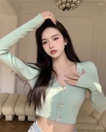 Women's Sweaters High Quality Super Beautiful Love Drill Buckle Very Chic Cultivate One's Morality Knitting Cardigan - DSH623-2-3