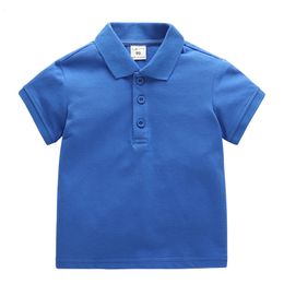 Polos Boys Multicolor Summer Polo Shirts Cotton Boys Clothes Short Sleeve Tops Kids Polo Shirt Blue White Boys Clothing 230629
